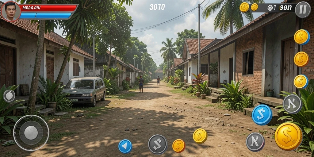 Level permainan yang penuh tantangan dan keseruan.